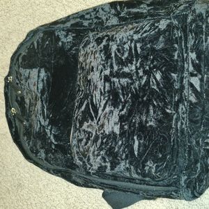 NWT Madden Girl Black Velvet Backpack
